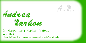 andrea markon business card